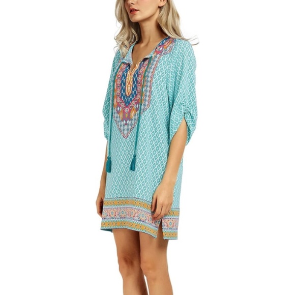 URBAN COCO Green and pink floral dress - Picture 3 of 10